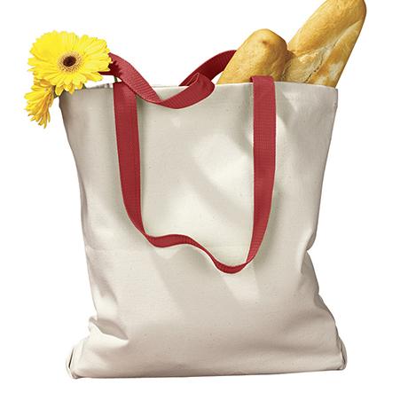 BAGedge 12 oz. Canvas Tote with Contrasting Handles