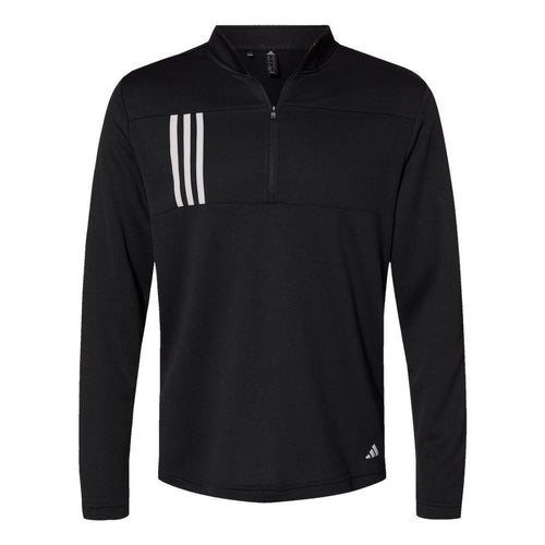 Adidas - 3-Stripes Double Knit Quarter-Zip Pullover