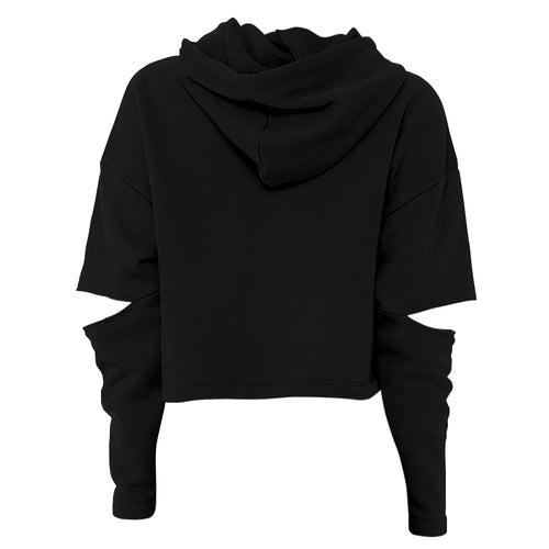 Fashion Ladies' Cut Out Hooded Fleece