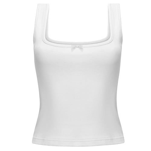 Sydney Square Neck Tank Top with Bow