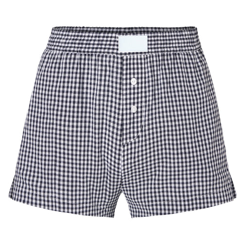 Poppy Gingham Shorts with Woven Tags