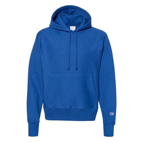 Reverse Weave Hooded Pullover Sweatshirt