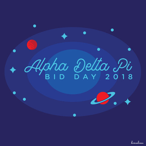 ADPi Bid Day Space Art