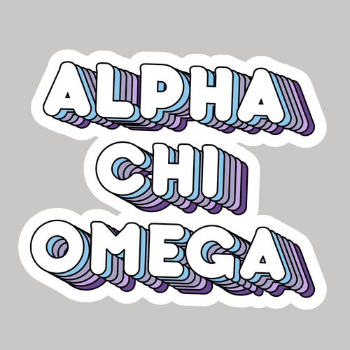 Alpha Chi Omega Retro Art