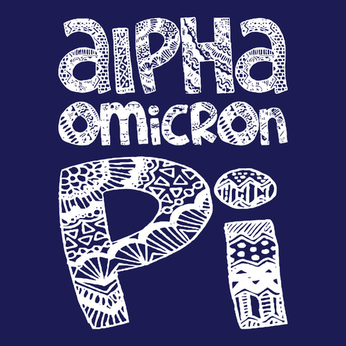 Alpha Omicron Pi Patterned Letter Art