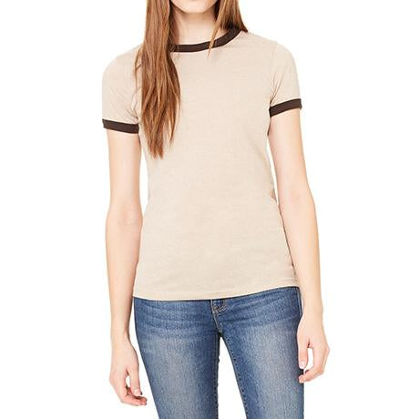 Bella + Canvas Ladies' Jersey Short-Sleeve Ringer T-Shirt