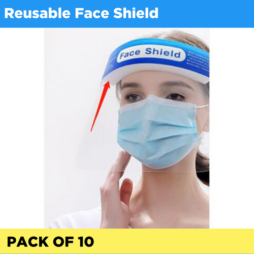 Reusable Face Shield - Pack of 10 pcs (Listing ID: 4537720078405)