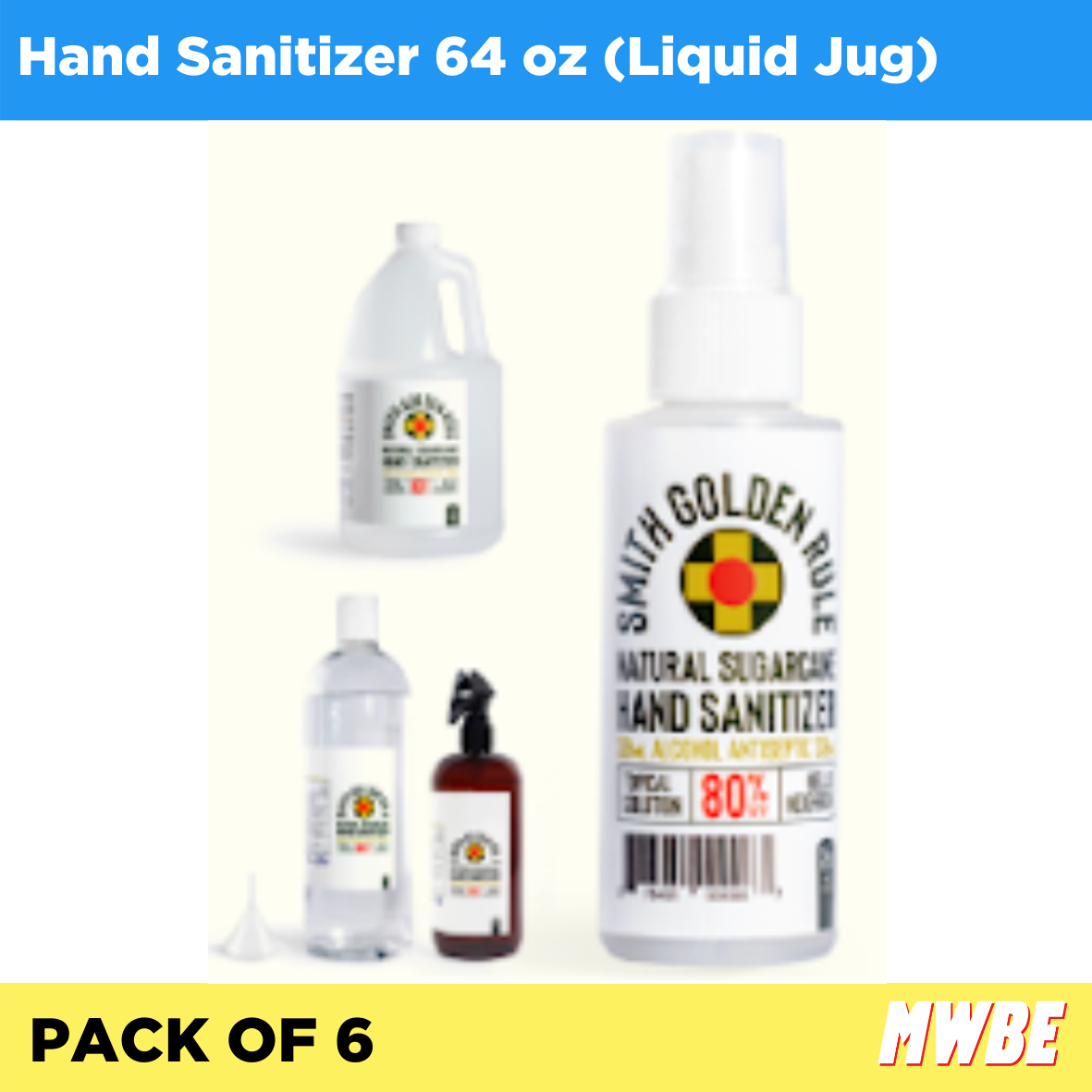 MWBE - Hand Sanitizer 64 oz (Mist) - Pack of 6 (Listing ID: 6617456705605)