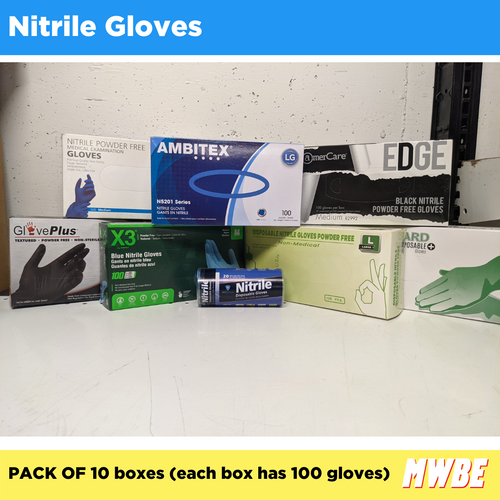 MWBE - Nitrile Gloves - Pack of 10 (Listing ID: 6617454116933)