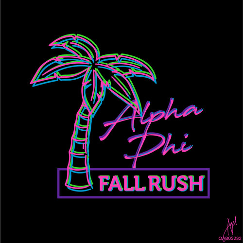 APhi Neon Palm Tree Art