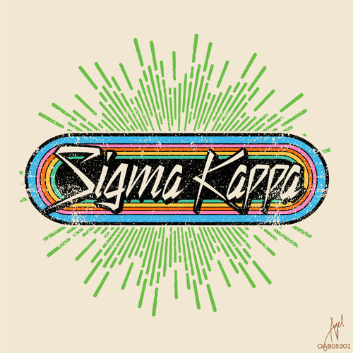 Sigma Kappa Retro Word Art