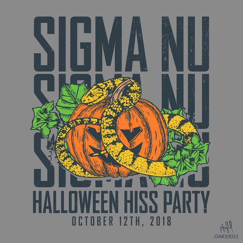 Sigma Nu Halloween Hiss Party Art