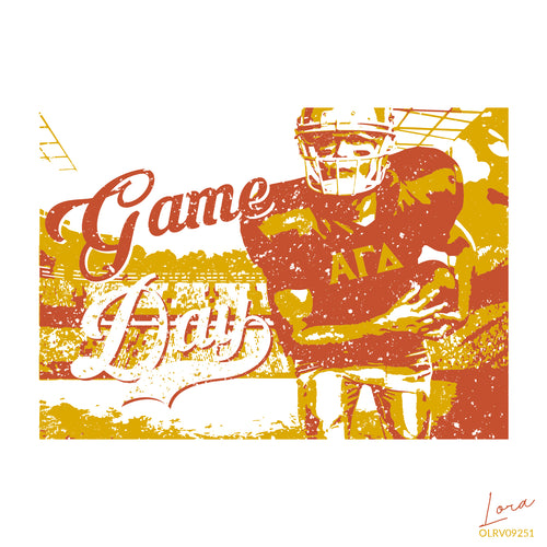 Alpha Gam Retro Gameday Art