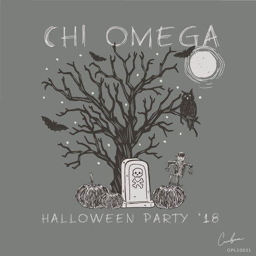 Chi Omega Halloween Party Art