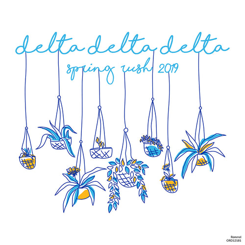 Tri Delta Hanging Plants Art