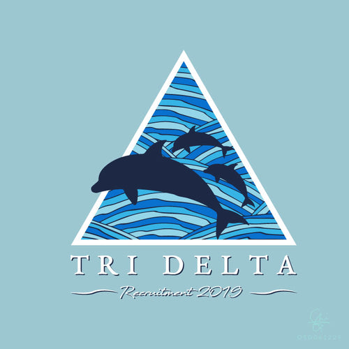 Tri Delta Dolphins Art