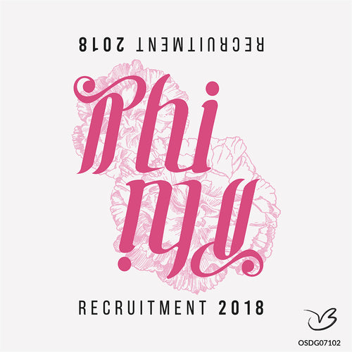 Phi Mu Floral Recruitment Art