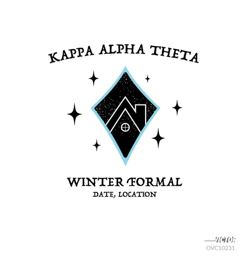 Theta Symbol Winter Formal Art