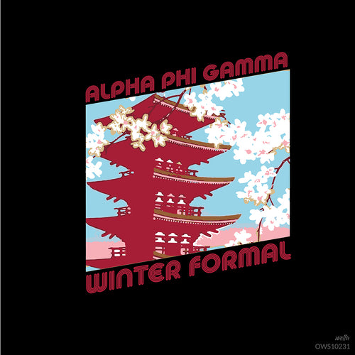 Alpha Phi Gamma Winter Formal Art