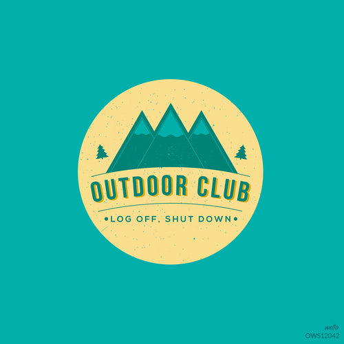 Outdoor Club Log Off Shut Down Art