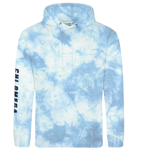 Blue and white tie dye
