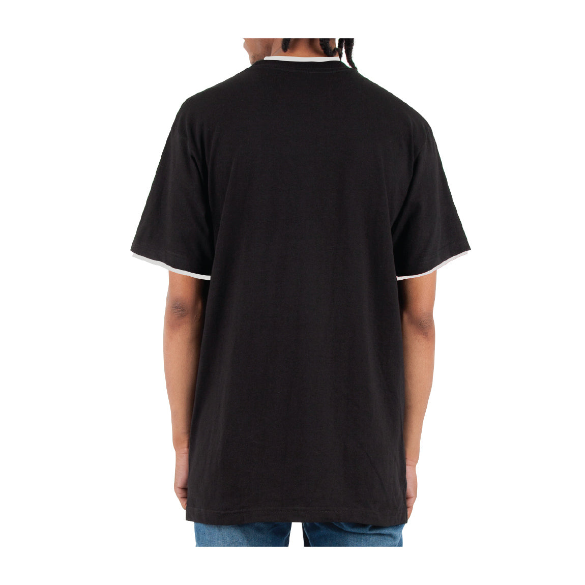 Double Layer Short-Sleeve Crewneck T-Shirt