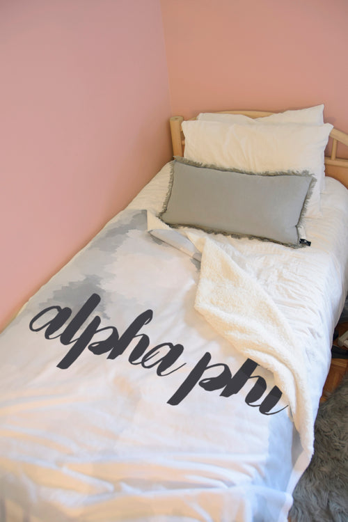 The Alpha Phi "Couldn't be Softer" Sherpa Blanket