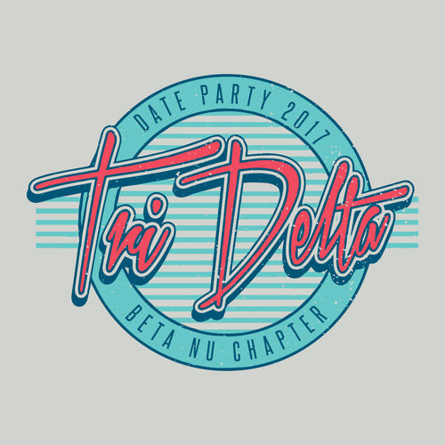 Tri Delta Retro Date Party Art